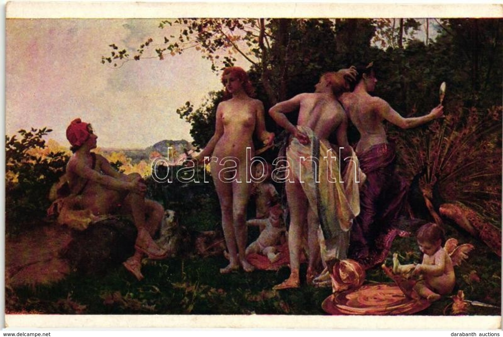 ** T3 'Urteil Des Paris' / Jugement Of Paris, Erotic Nude Art Postcard, S: V. Hynais (fa) - Zonder Classificatie