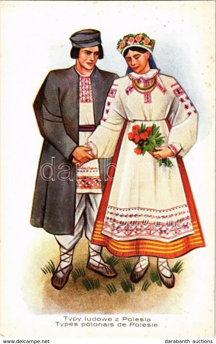 ** T2/T3 Typy Ludowe Z Polesia / Types Polonais De Polesie / Polish Folk Costumes From Polesia, Folklore, Akropol 192/15 - Zonder Classificatie