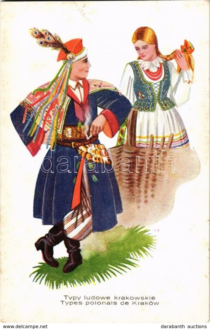 ** T2 Typy Ludowe Krakowskie / Types Polonais De Kraków / Polish Folk Costumes From Krakow, Folklore, Akropol 192/2 S: W - Non Classés