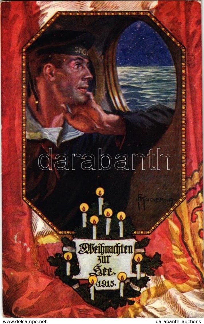 T2/T3 Weihnachten Zur See 1915. Offizielle Weihnachtskarte Des Österreichischen Flottenvereines Zu Gunsten Des Roten Kre - Sin Clasificación