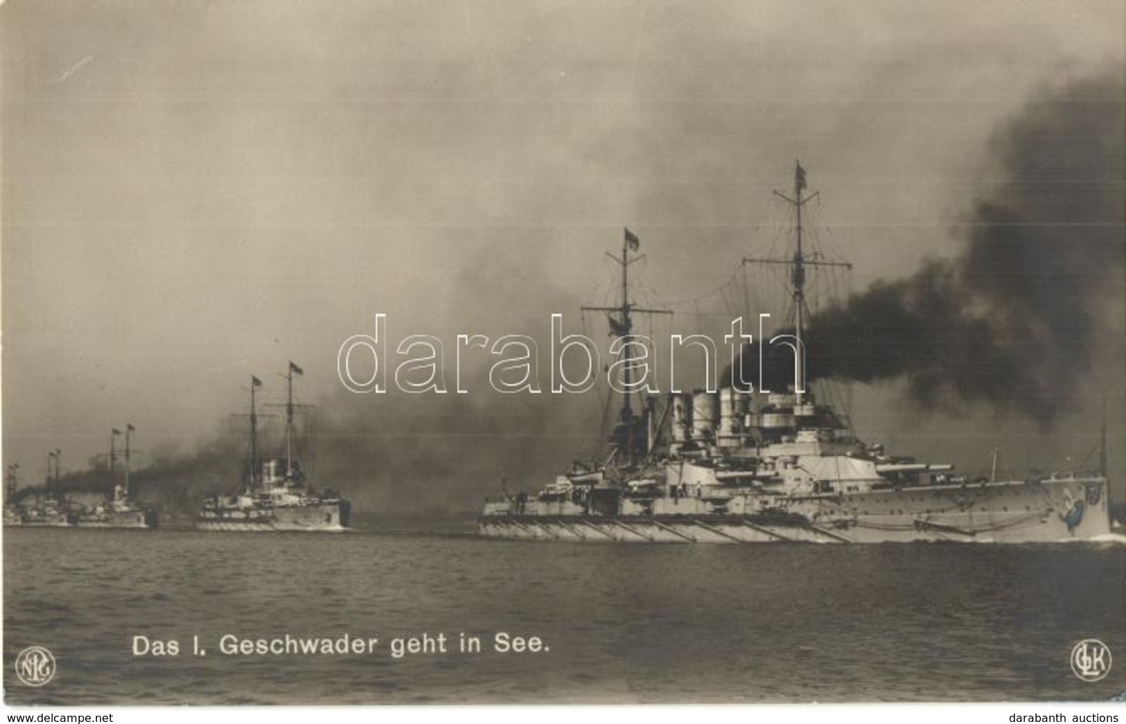 ** T1 Das I. Geschwader Geht In See. Photogr. U. Verlag Gebr. Lempe. Kaiserliche Marine / German Navy, The 1st Squadron  - Non Classés