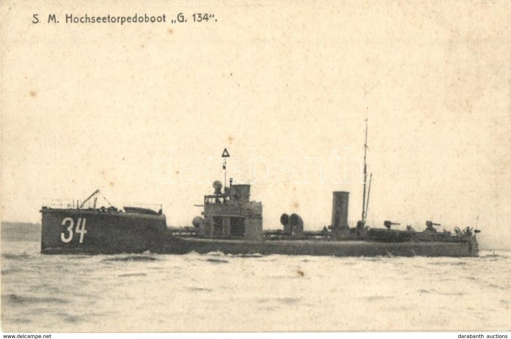 ** T2 SM Hochseetorpedoboot G. 134 Kaiserliche Marine / German Navy G134 Torpedo Boat - Sin Clasificación