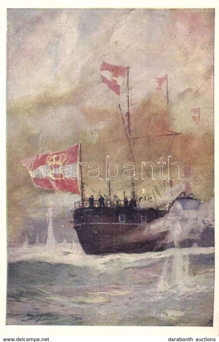 ** T2/T3 Die Seeschlacht Bei Lissa. Eröffnung Des Feuers / K.u.K. Kriegsmarine, Österr. Flottenverein Nr F. 106. S: Harr - Sin Clasificación