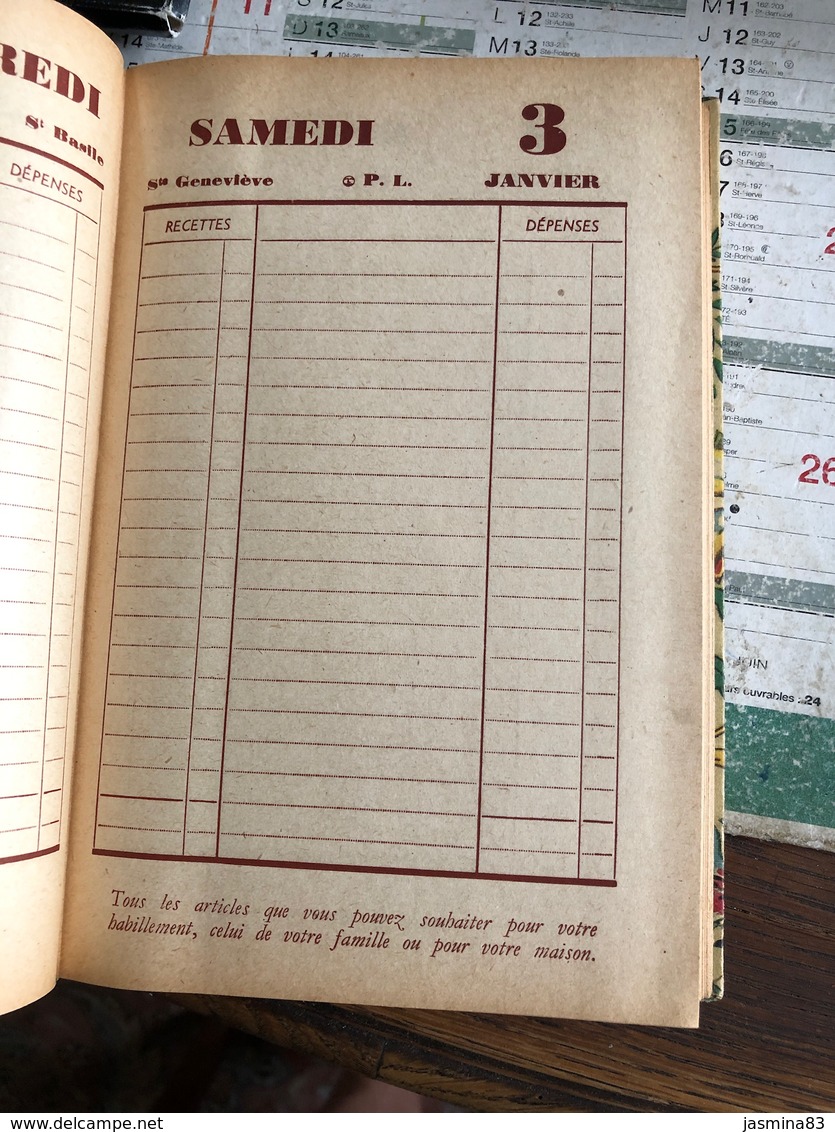 Agenda du Bon Marche à Paris pour l’année 1953