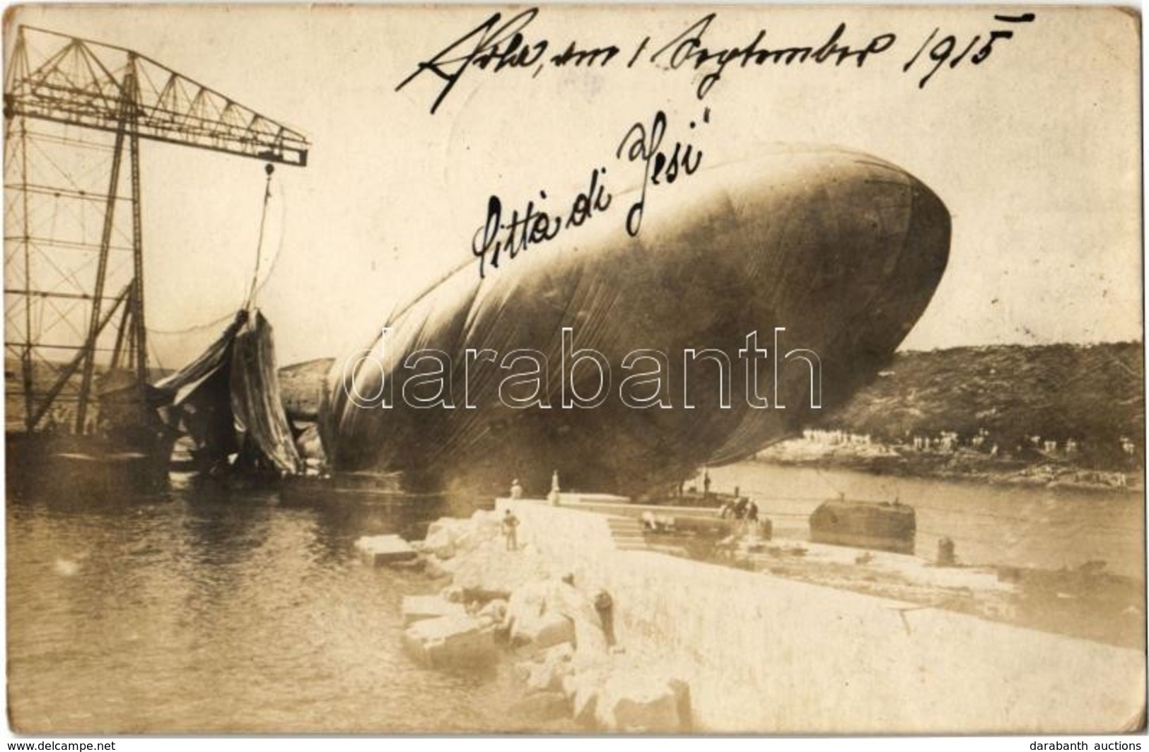 T2/T3 1915 A Pola Felett Lelőtt Citta Di Jesi Olasz Léghajó Maradványai / K.u.K. Kriegsmarine. Citta Di Jessi Military B - Unclassified