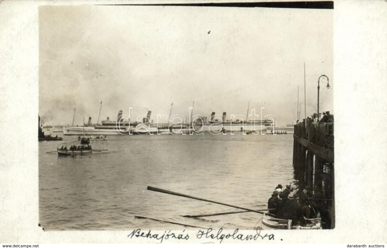 * T3 Behajózás Helgolandba / Passengers Boarding A Ship With Rowboats At Helgoland, Germany; Photo (EB) - Non Classés