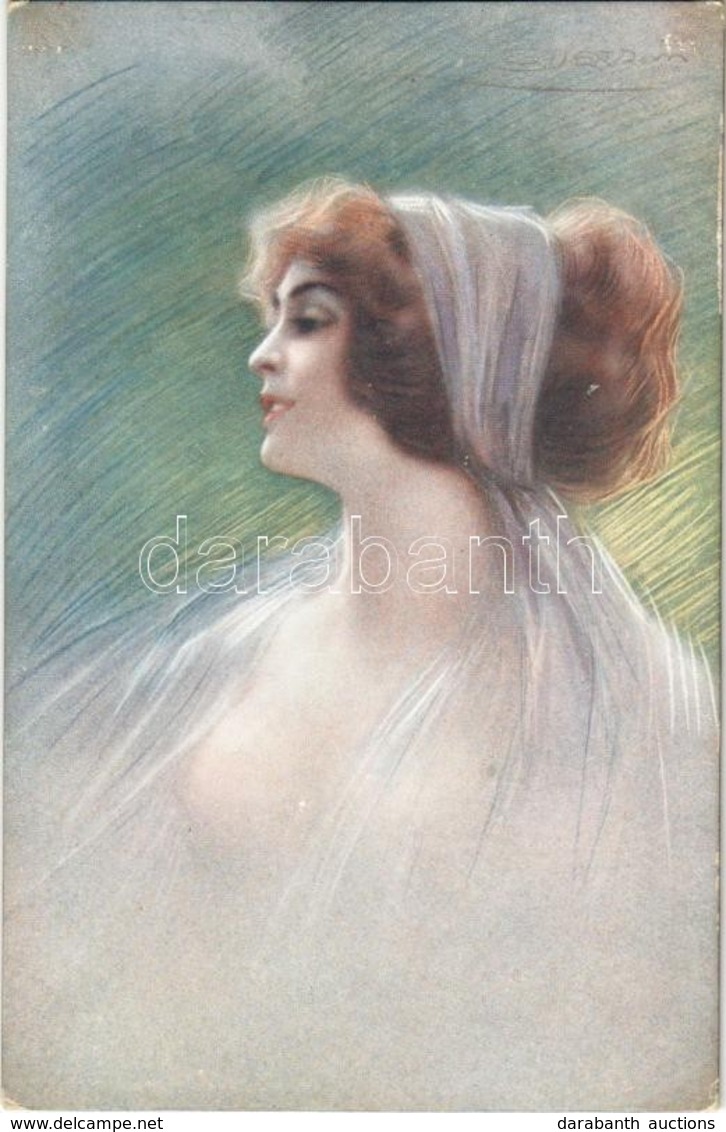 ** T2 Lady, Gently Erotic Art Postcard, A. Scrocchi 2719-2 S: Guerzoni - Zonder Classificatie