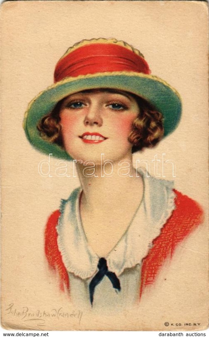 ** T2/T3 Lady With Hat S: John Bradshaw Crandell (worn Corners) - Zonder Classificatie