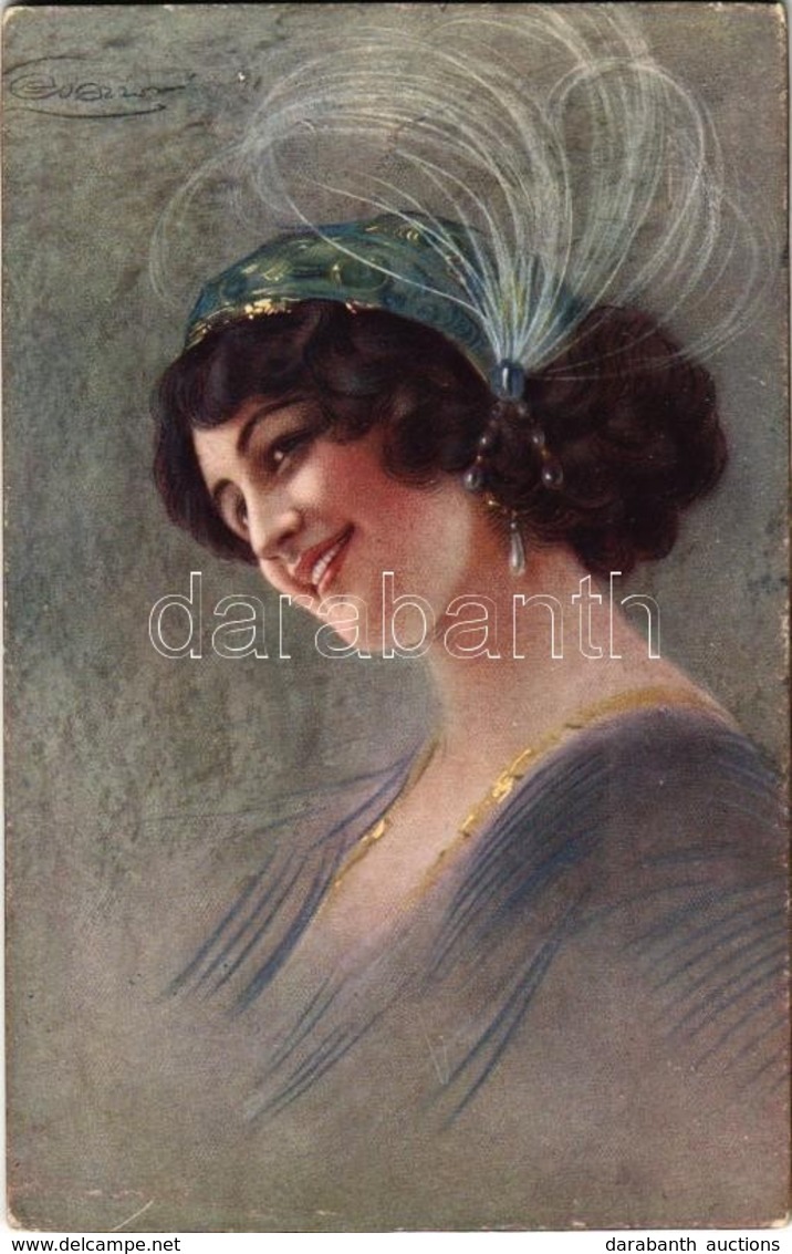** T2 Lady, Italian Art Postcard, B.K.W.I. 702-6 S: Guezzoni - Non Classificati