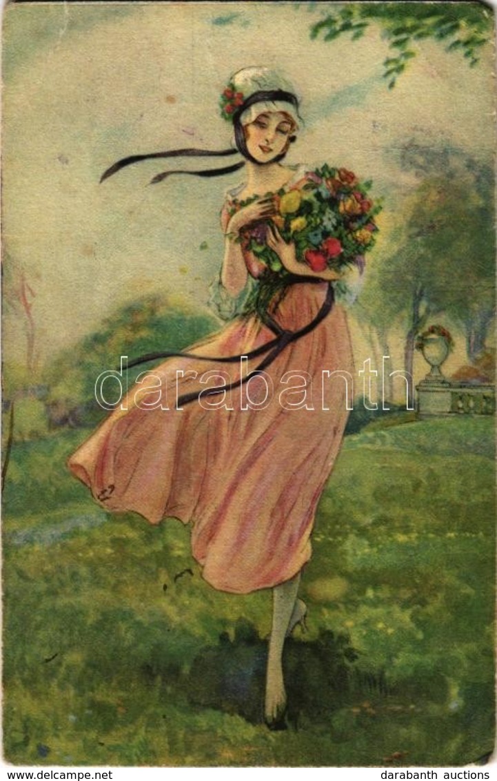 * T3 1922 Lady With Flowers, Visto Revisione Stampa N. 3291 (Rb) - Zonder Classificatie