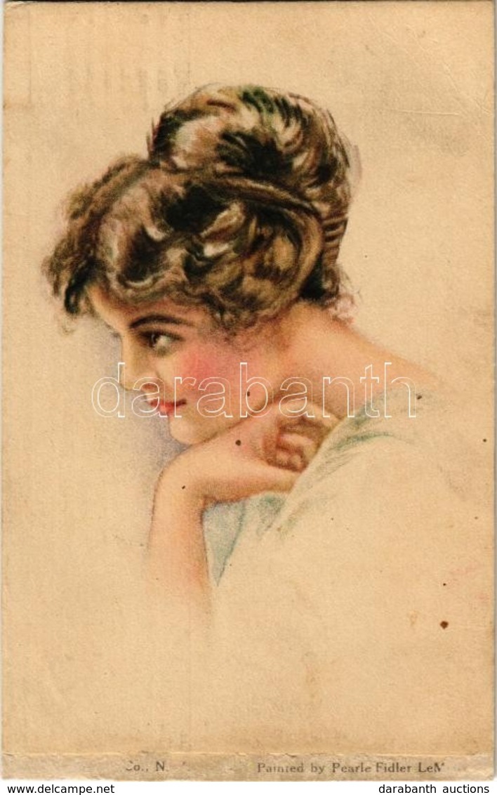 * T2/T3 1915 Lady, Edward Gross Co., American Girl No. 56 S: Pearle Fidler LeMunyan (worn Edge) - Zonder Classificatie