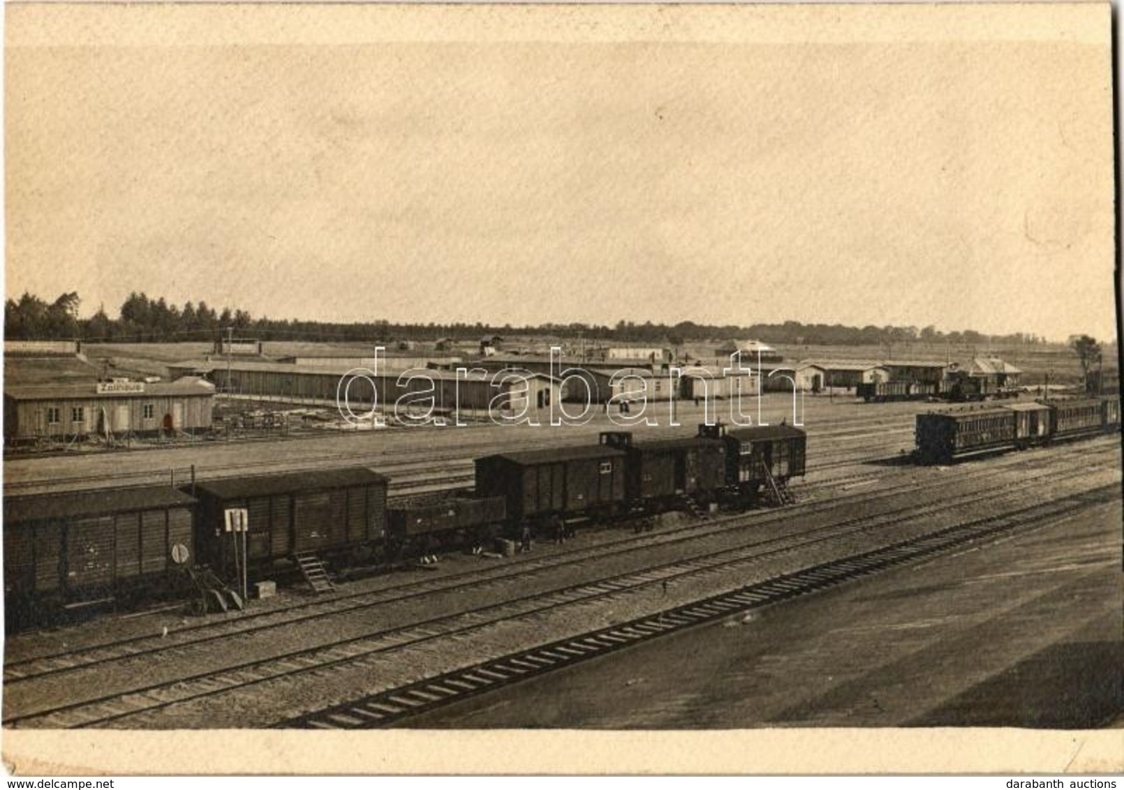 * T2 1916 Pozerunai, Poscherun; Bahnhof, Zollhaus / Railway Station And Trains, Customs House. Photo - Zonder Classificatie