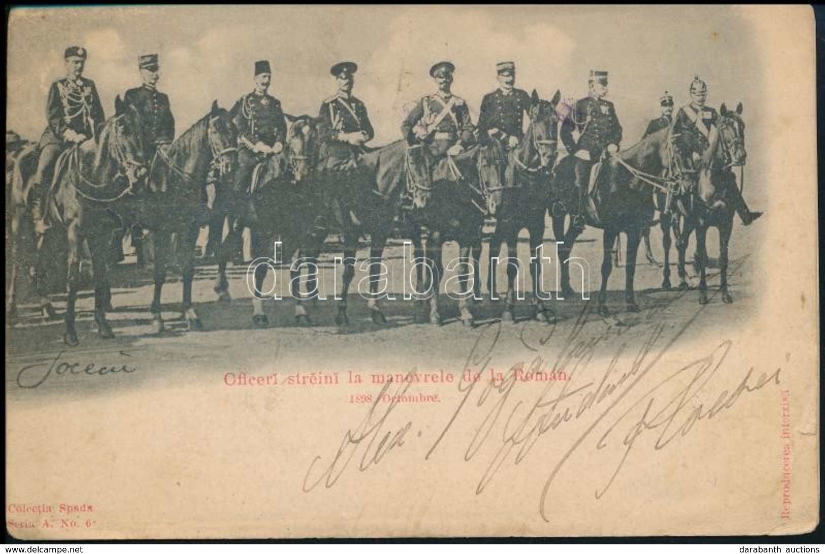 T3 Oficeri Streini La Manovrele De La Roman 1898 Octombre / Foreign Military Officers At Roman Maneuvers (r) - Zonder Classificatie