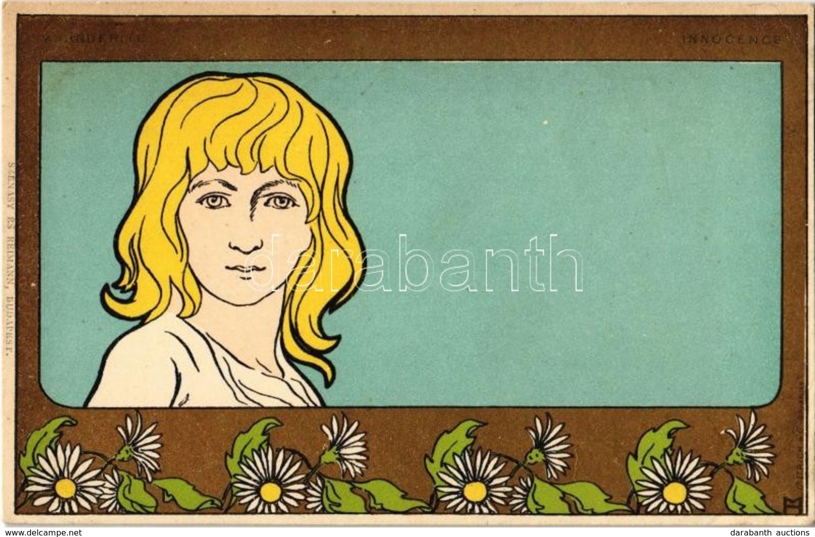 ** T2/T3 Marguerite, Innocence. Le Symbole Des Fleurs / Belgian Art Nouveau Postcard S: Henri Meunier (EK) - Sin Clasificación