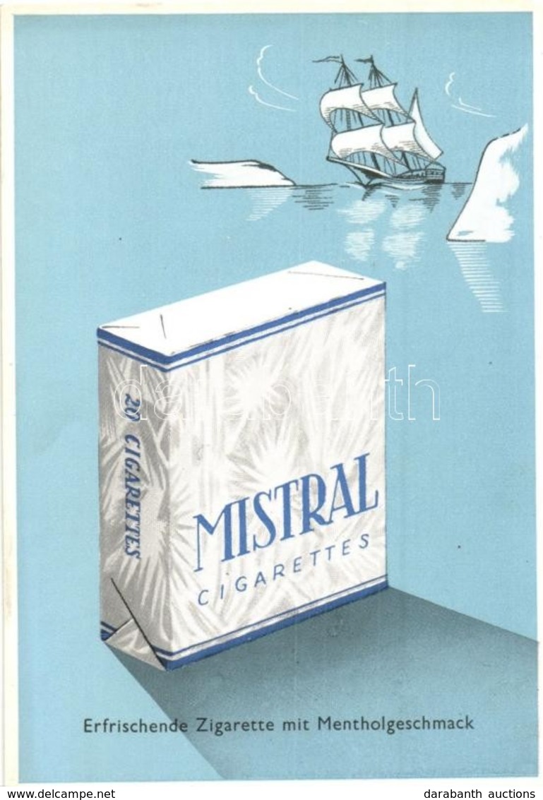 ** T2 Erfrischende Zigarette Mit Mentholgeschmack / Mistral Cigarettes Advertisement Card - Unclassified