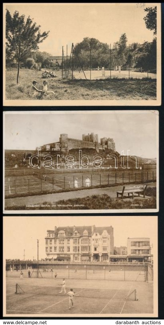 6 Db RÉGI Sport Motívumú Képeslap: Külföldi Teniszpályák / 6 Pre-1910 Sport Motive Postcards: European Tennis Courts - Sin Clasificación