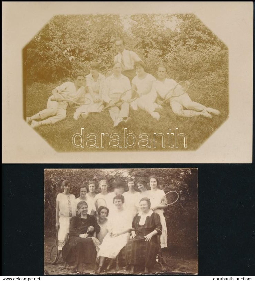** * 7 Db Régi Képeslap és Fotó Teniszezőkről / 7 Pre-1945 Postcards And Photos Of Tennis Players - Ohne Zuordnung