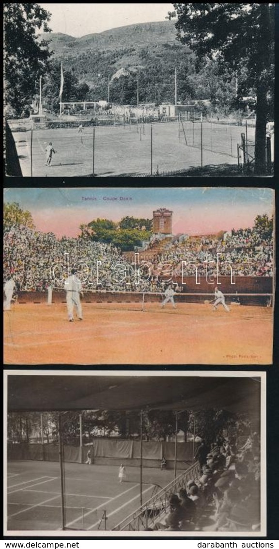 ** * 6 Db RÉGI Sport Motívumú Képeslap: Tenisz, Davis-kupa / 6 Pre-1910 Sport Motive Postcards: Tennis, Davis Cup - Zonder Classificatie
