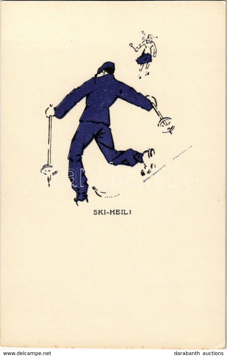 ** T1/T2 Ski-Heil! Wintersport / Ski, Winter Sport Art Postcard. L.P. 104. Nr. 2. - Unclassified