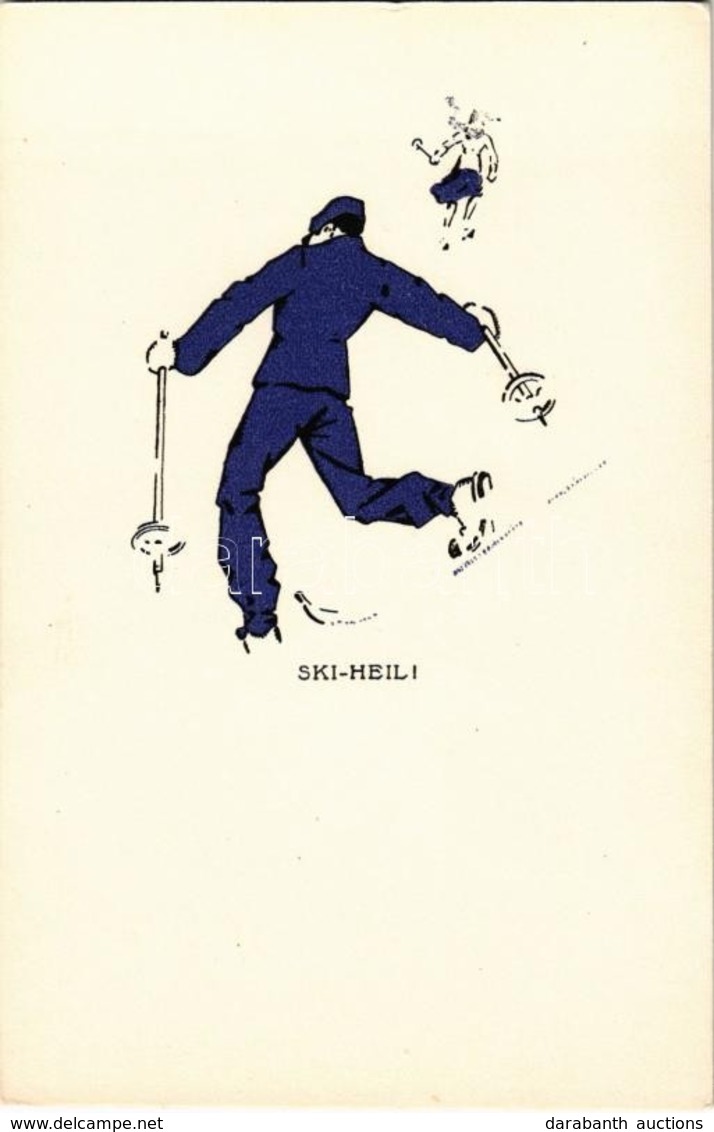 ** T2 Ski-Heil! Wintersport / Ski, Winter Sport Art Postcard. L.P. 104. Nr. 2. - Zonder Classificatie