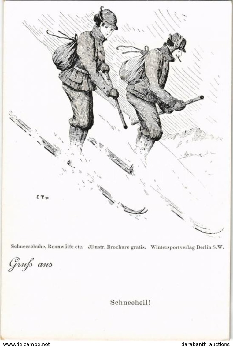 ** T1/T2 Schneeheil! Schneeschuhe, Rennwölfe Etc. Ski, Winter Sport. Wintersportverlag, Berlin SW. 46. - Zonder Classificatie