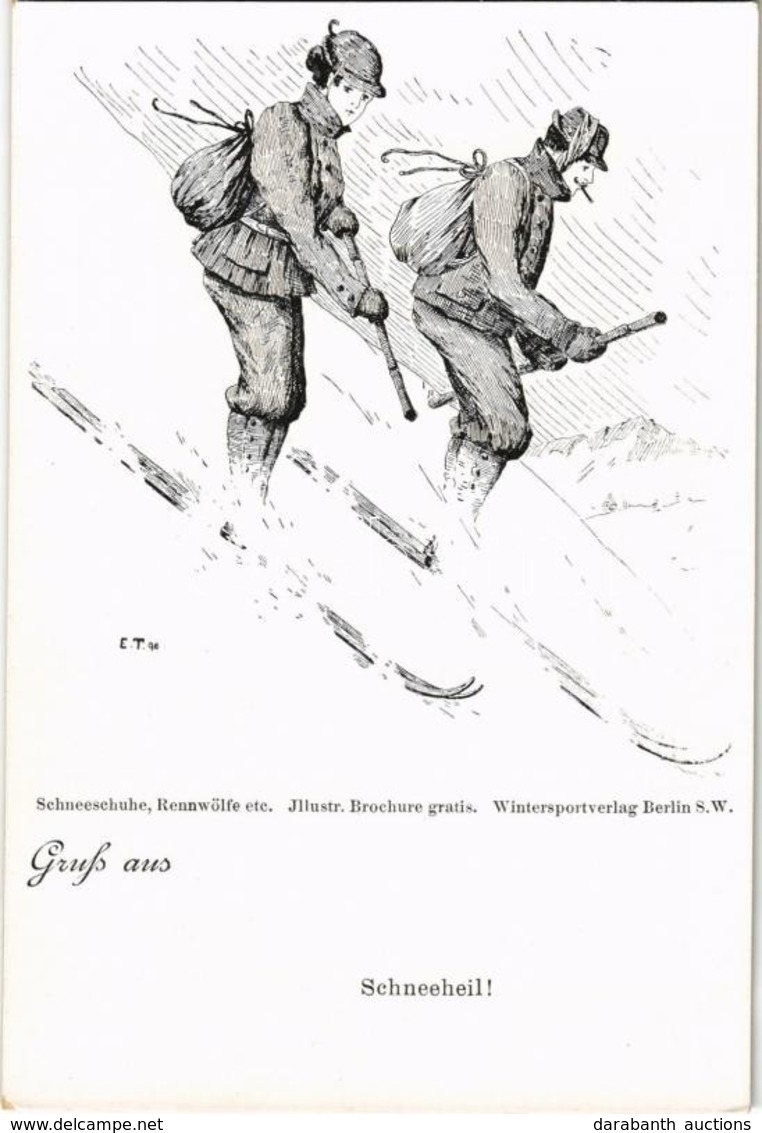 ** T1/T2 Schneeheil! Schneeschuhe, Rennwölfe Etc. Ski, Winter Sport. Wintersportverlag, Berlin SW. 46. - Non Classés
