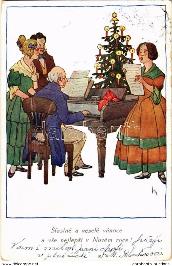 T2/T3 'Stastné A Veselé Vánoce A Vse Nejlepsi V Novém Roce!' / Christmas And New Year Greeting Card, Piano, Christmas Tr - Zonder Classificatie