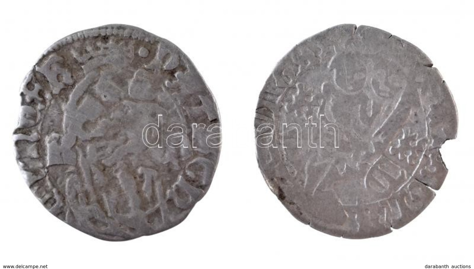 1458-1490. Denár Ag 'I. Mátyás' (2xklf) (0,44g/0,56g) T:2- Ph.
Hungary 1458-1490. Denar Ag 'Matthias I' (2xdiff) (0,44g/ - Zonder Classificatie