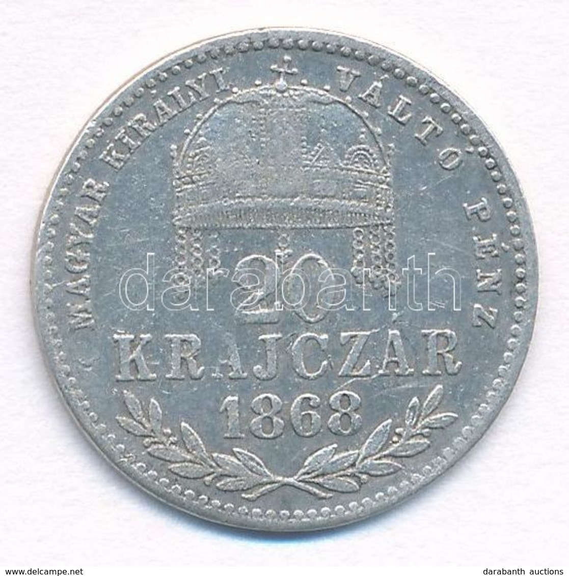 1868KB 20kr Ag 'Magyar Királyi Váltó Pénz' T:2 - Zonder Classificatie