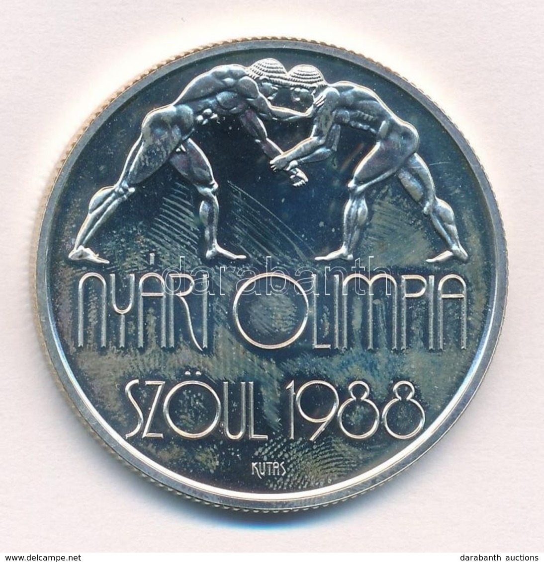 1987. 500Ft Ag 'Nyári Olimpia - Szöul 1988' T:BU Ujjlenyomat Adamo EM99 - Zonder Classificatie