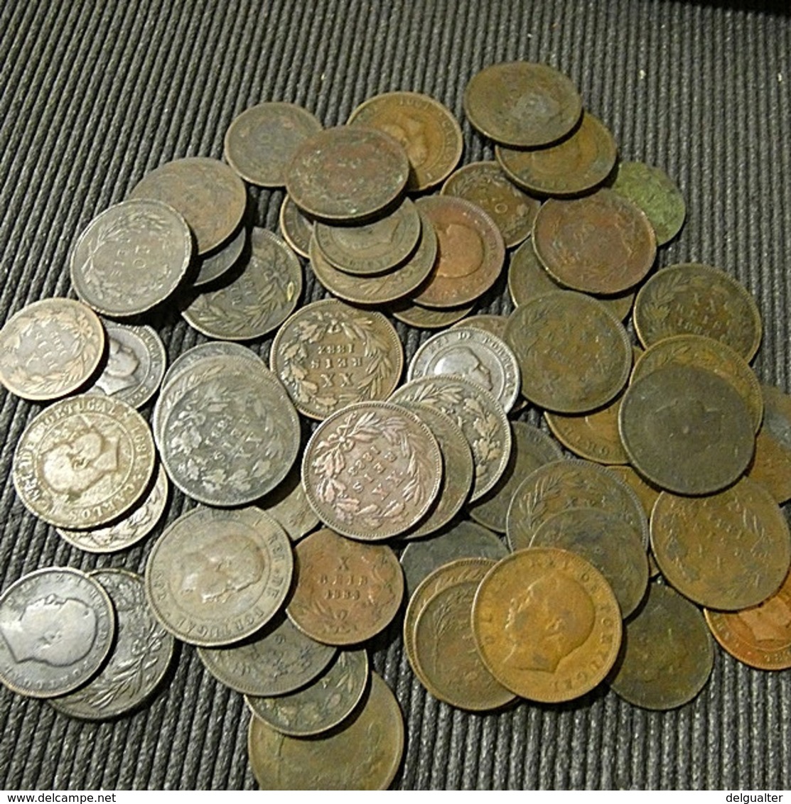 56 Portuguese Reis Coins D. Luiz And D. Carlos - Kilowaar - Munten