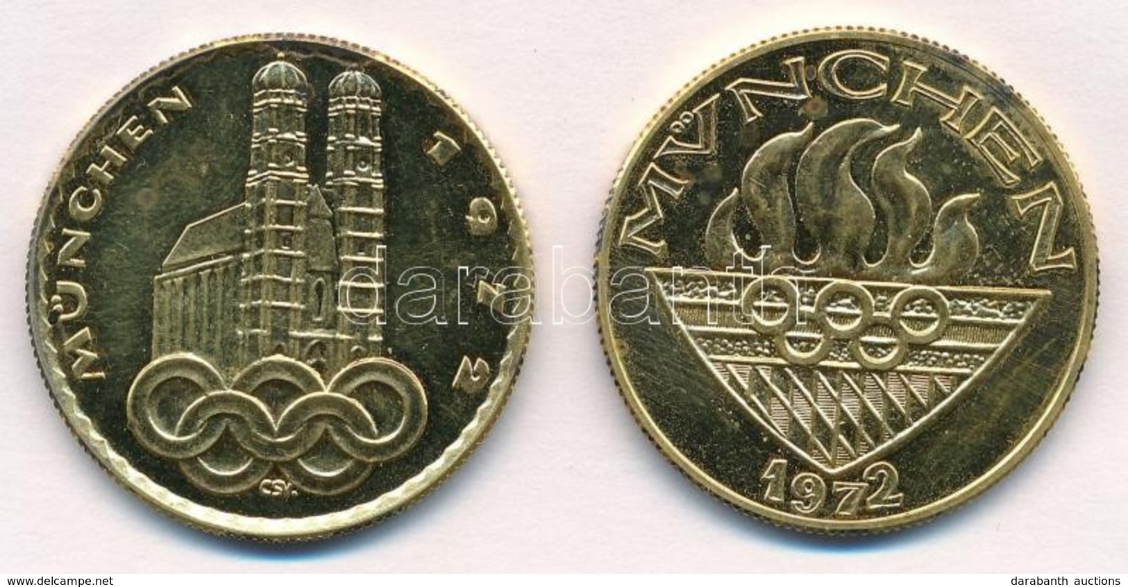 Csúcs Viktória (1934-1993) / KD 1972. 'München Olimpia' Aranyozott Fém Emlékérem (32 Mm) + KD 'München Olimpia' Aranyozo - Non Classés