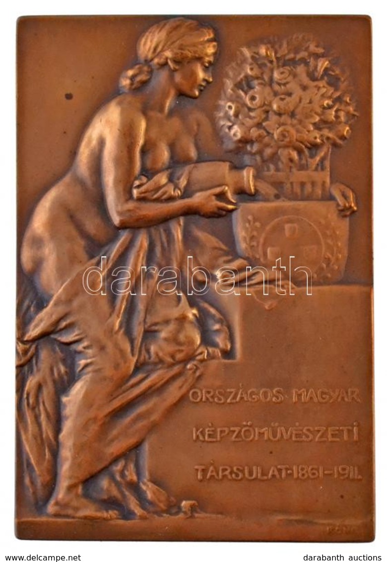 Róna József (1861-1939) 1911. 'Országos Magyar Képzőművészeti Társulat' Br Plakett (60x88mm) T:1-,2
HP 4511. - Ohne Zuordnung