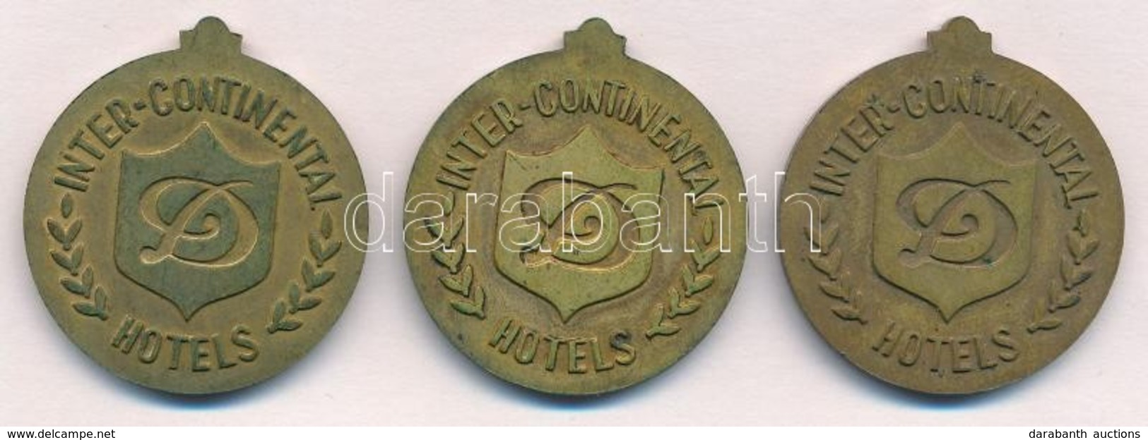 DN 'Budapest - Inter-Continental Hotels' Kétoldalas Br (3x) Emlékérem (30mm) T:2 - Sin Clasificación