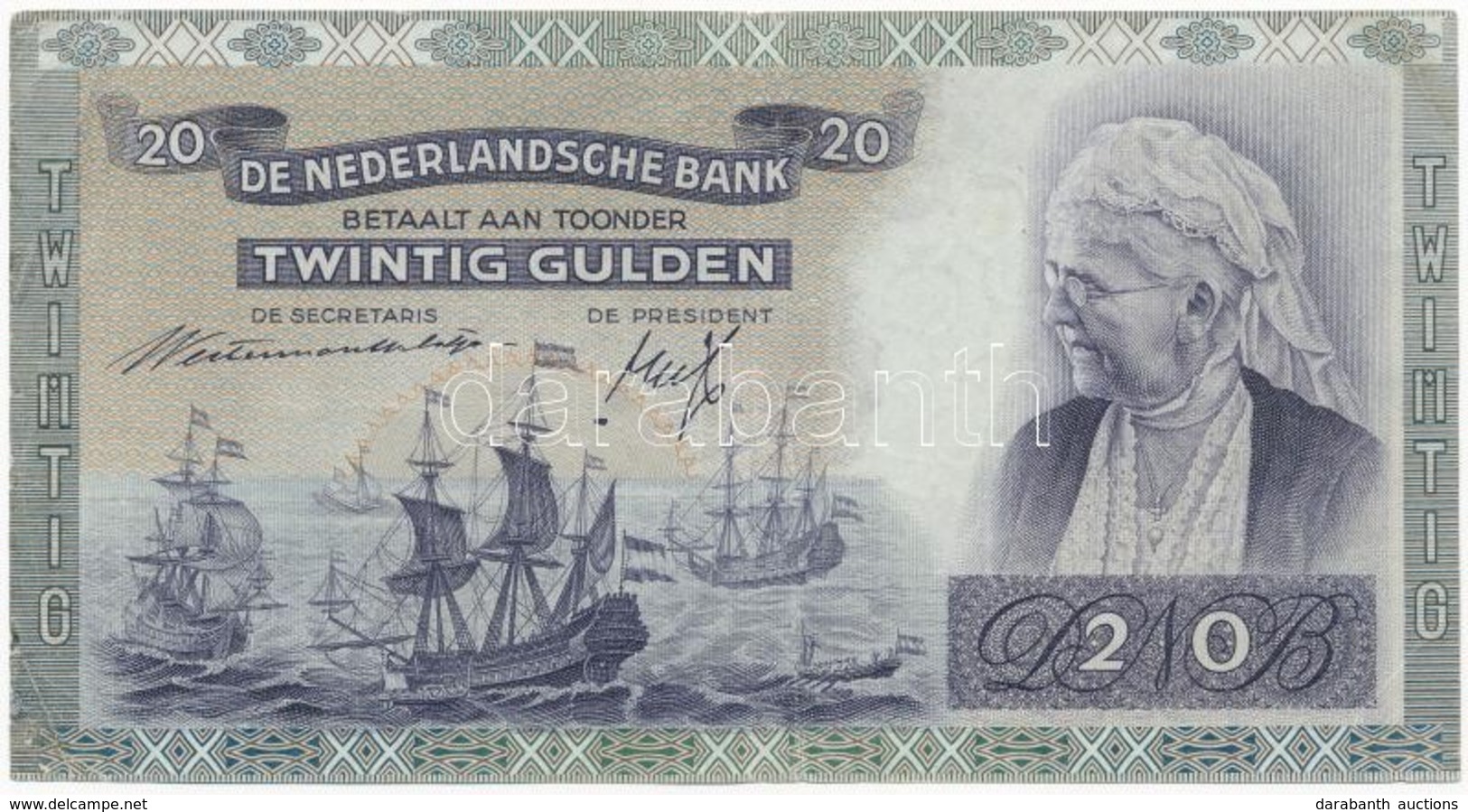 Hollandia 1941. 20G T:III
Netherlands 1941. 20 Gulden C:F - Non Classificati