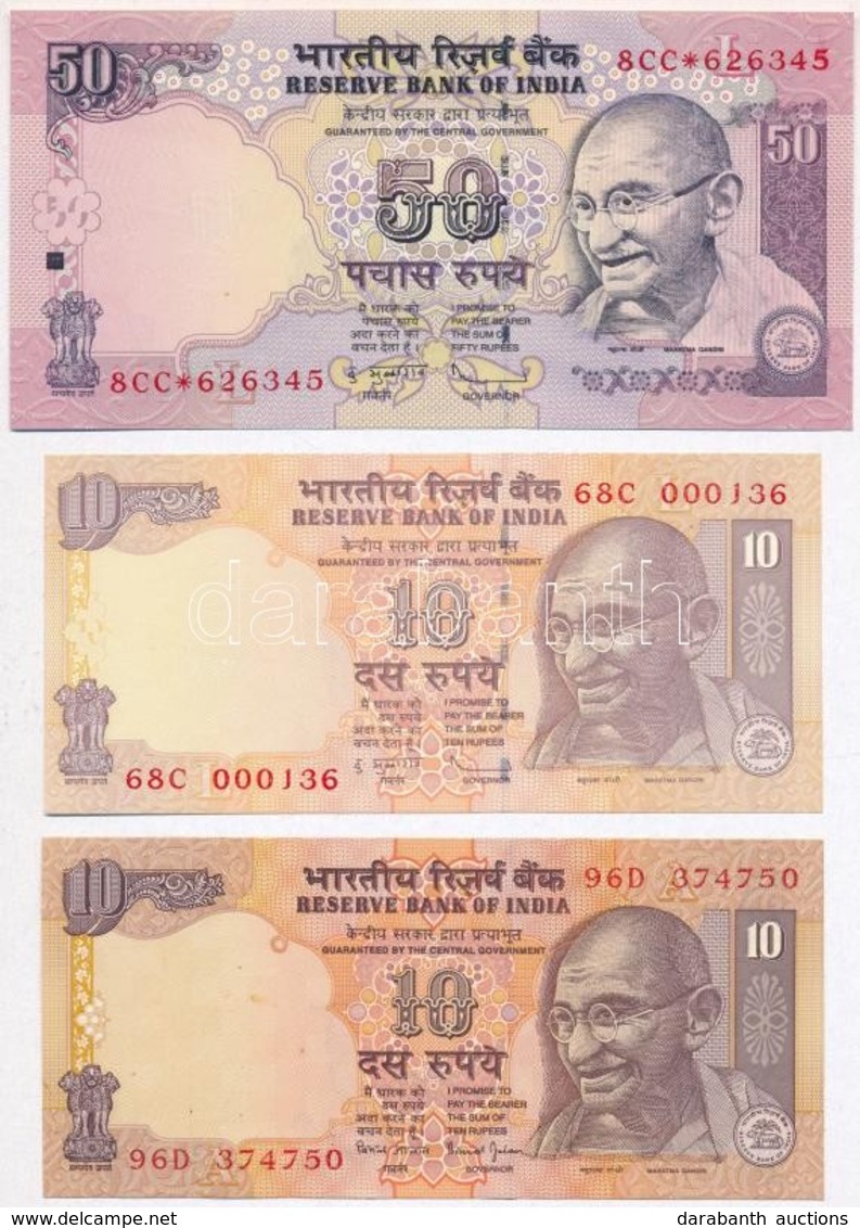 India 2006. 10R (2x) + 50R T:I,I-
India 2006. 10 Rupees (2x) + 50 Rupees C:UNC,AU - Unclassified