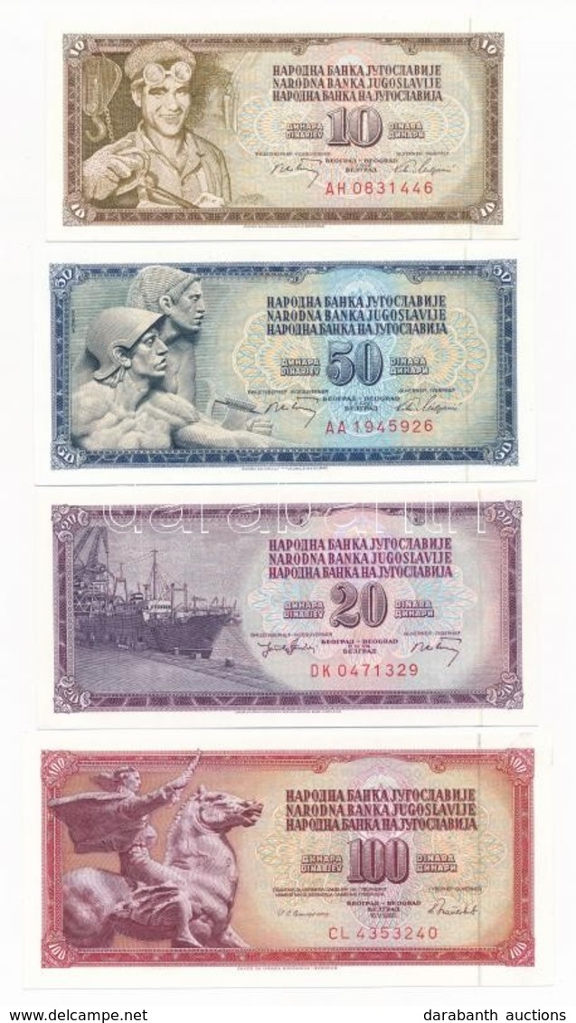 Jugoszlávia 1968. 10D + 50D + 1974. 20D + 1986. 100D T:I
Yugoslavia 1968. 10 Dinara + 50 Dinara 1974. 20 Dinara + 1986.  - Non Classés