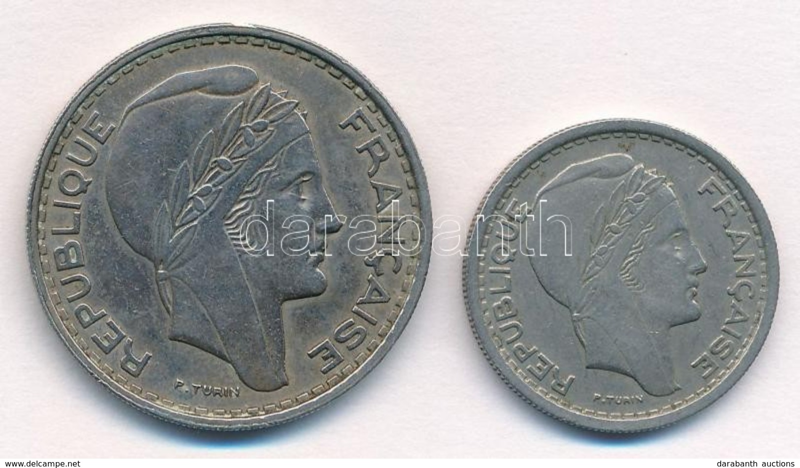 Algéria / Francia Megszállás 1952. 100Fr Cu-Ni + 1956. 20Fr Cu-Ni T:2
Algeria / French Occupation 1952. 100 Francs Cu-Ni - Unclassified