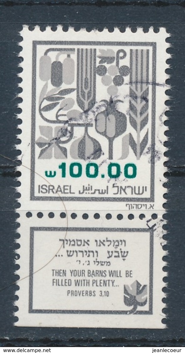 Israël/Israel/Israele 1984 Mi: 865x Yt:  (Gebr/used/obl/usato/o)(4619) - Oblitérés (avec Tabs)