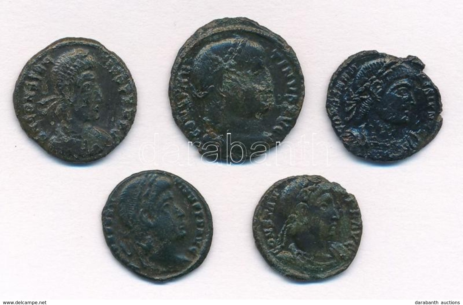 Római Birodalom 5db-os Vegyes Római Rézpénz Tétel A Kr. U. III-IV. Századból T:2- 
Roman Empire 5pcs Of Various Roman Co - Unclassified