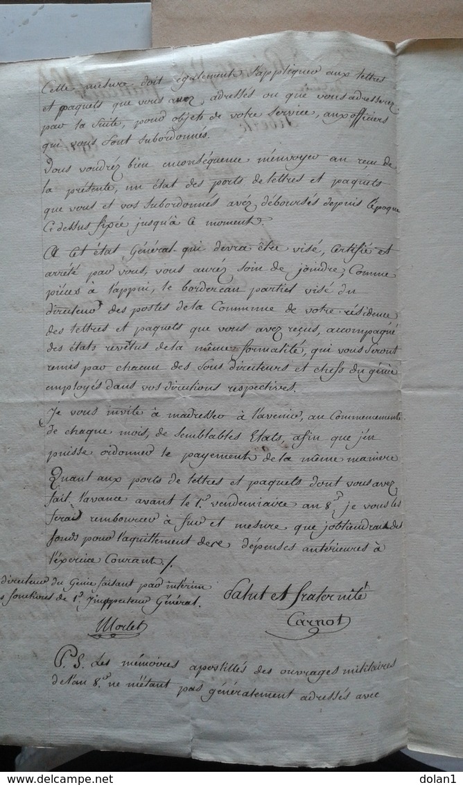 Service Du GÉNIE  Document Ancien (decret) - Historische Documenten