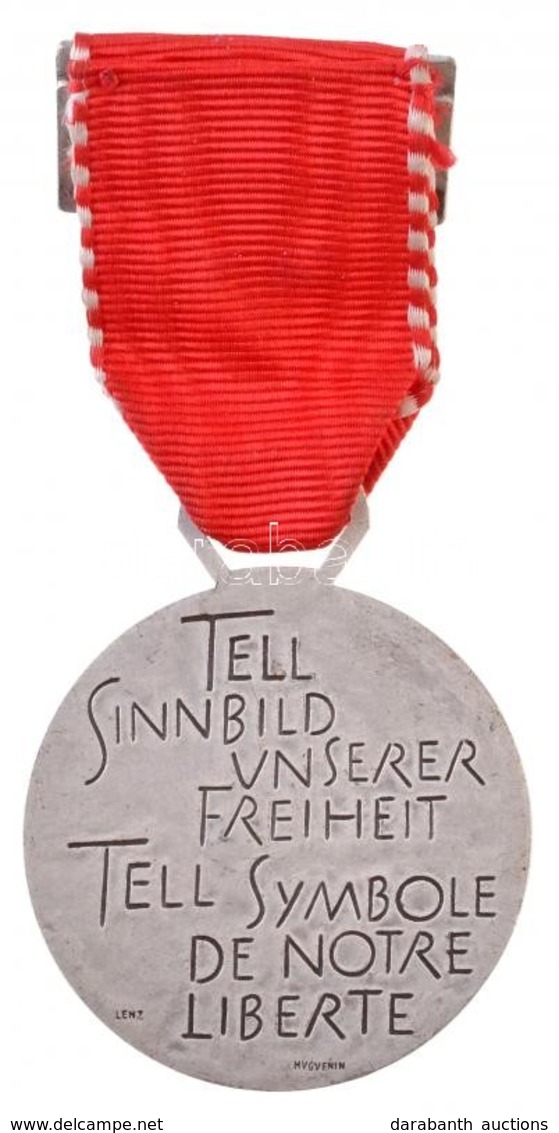 Svájc 1965. 'Lövész Díjérem' Ezüstözött Fém Díjérem Mellszalagon, 'Huguenin' Gyártói Jelzéssel (41mm) T:1-,2
Switzerland - Ohne Zuordnung