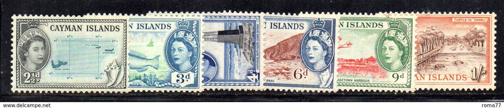 APR1146 - CAYMAN 1953,  Sei Valori * Linguellati    (2380A) - Cayman (Isole)