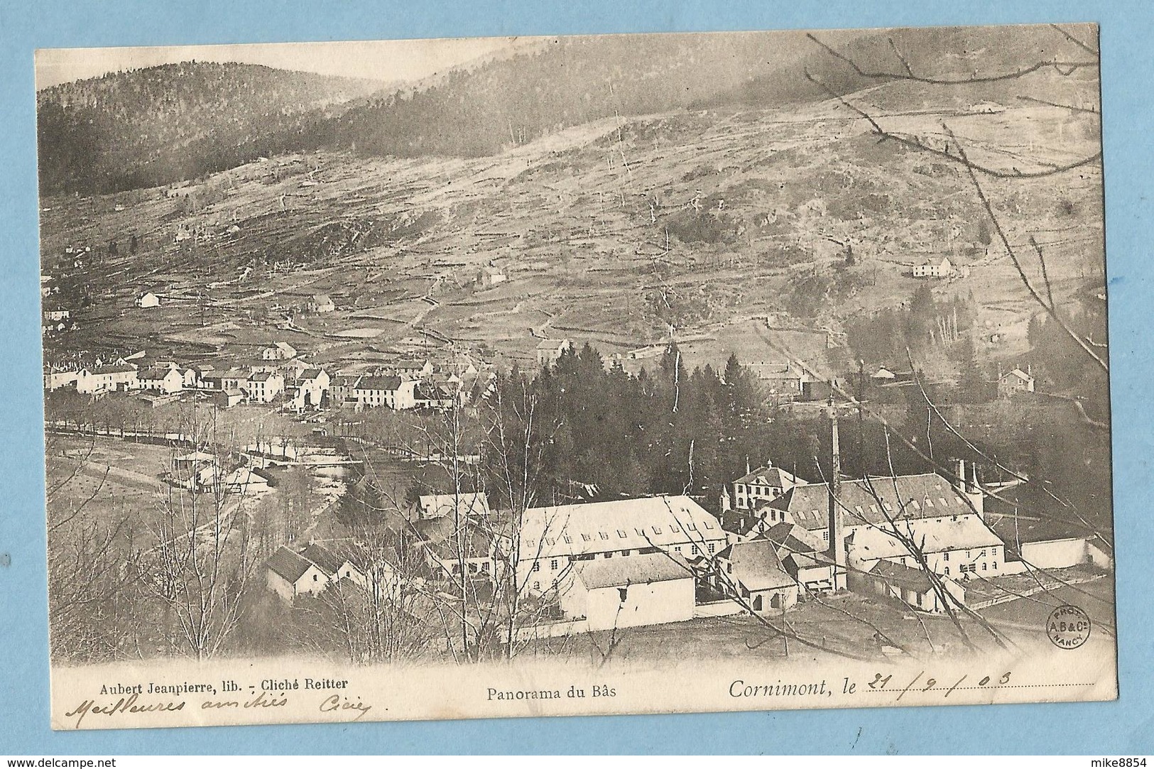 A114  CPA  CORNIMONT  (Vosges)  Panorama Du Bâs  - Usine  ++++++ - Cornimont