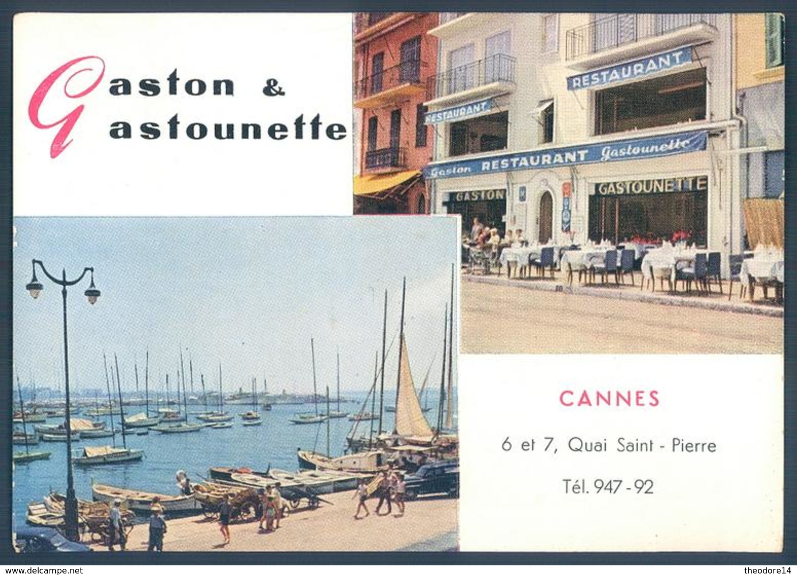 06 CANNES Quai Saint-Pierre Gaston Et Gastounette - Cannes