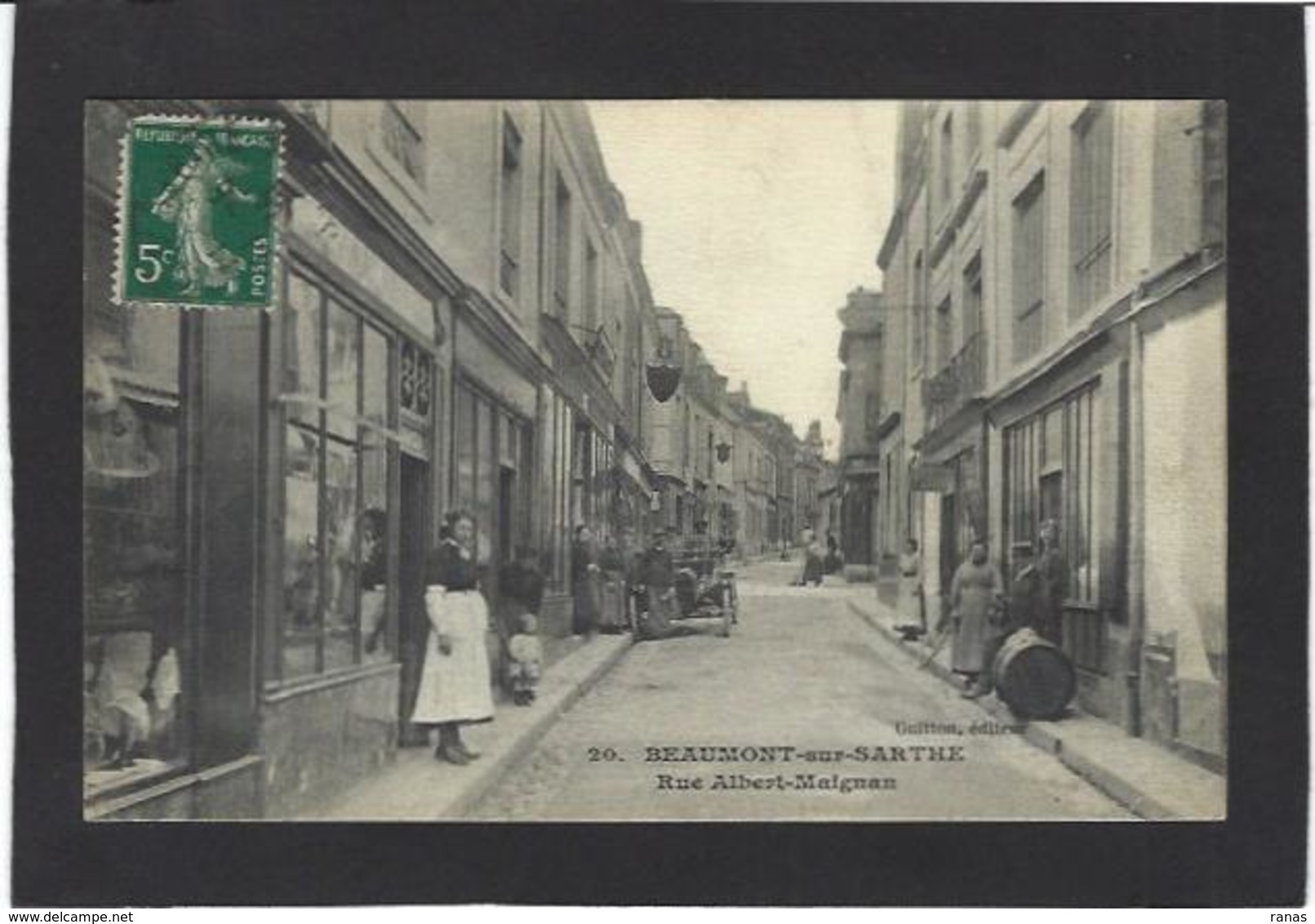 CPA Sarthe 72 Beaumont Sur Sarthe Commerces Devantures Magasin Shop Circulé - Beaumont Sur Sarthe