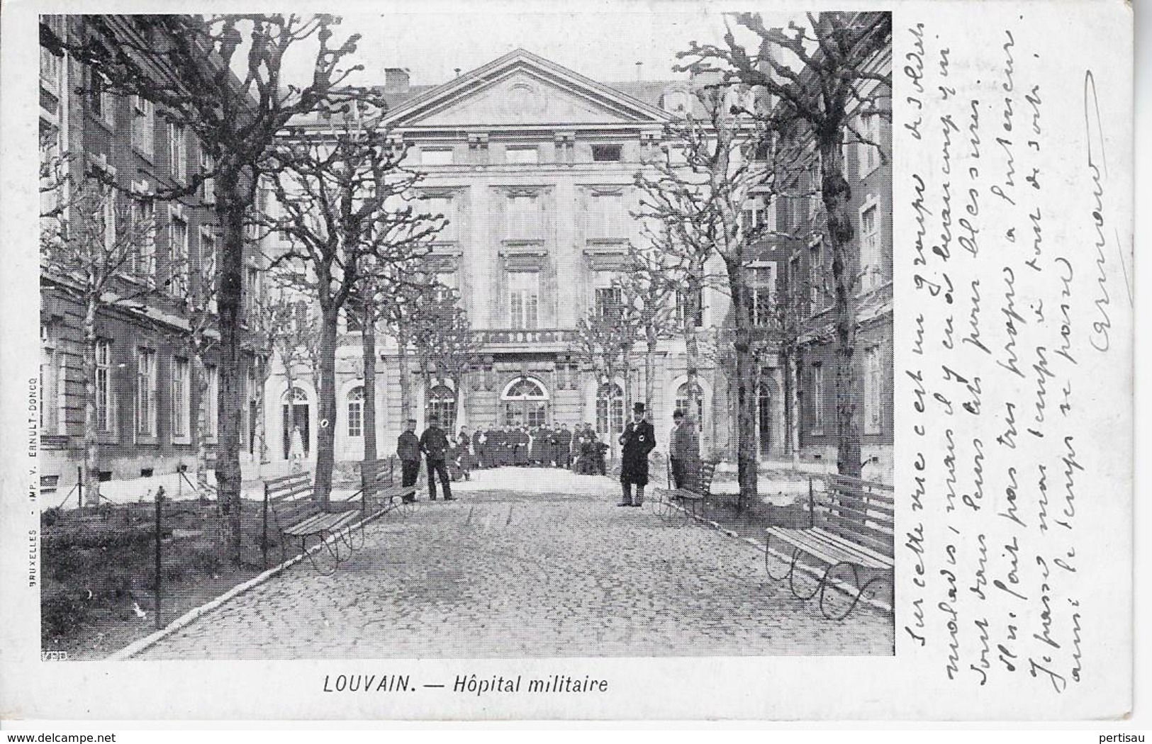 1905 Militair Hospitaal Zeldzame Kaart - Leuven