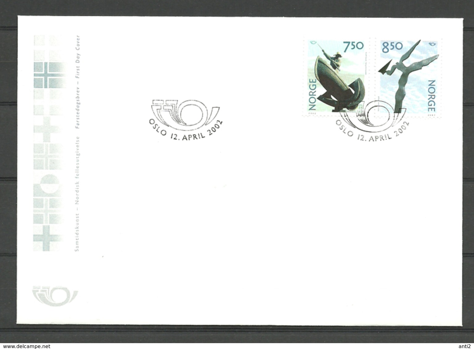 Norway 2002 Norden: Art From 20ith Century   Mi 1430-1431. FDC - Storia Postale