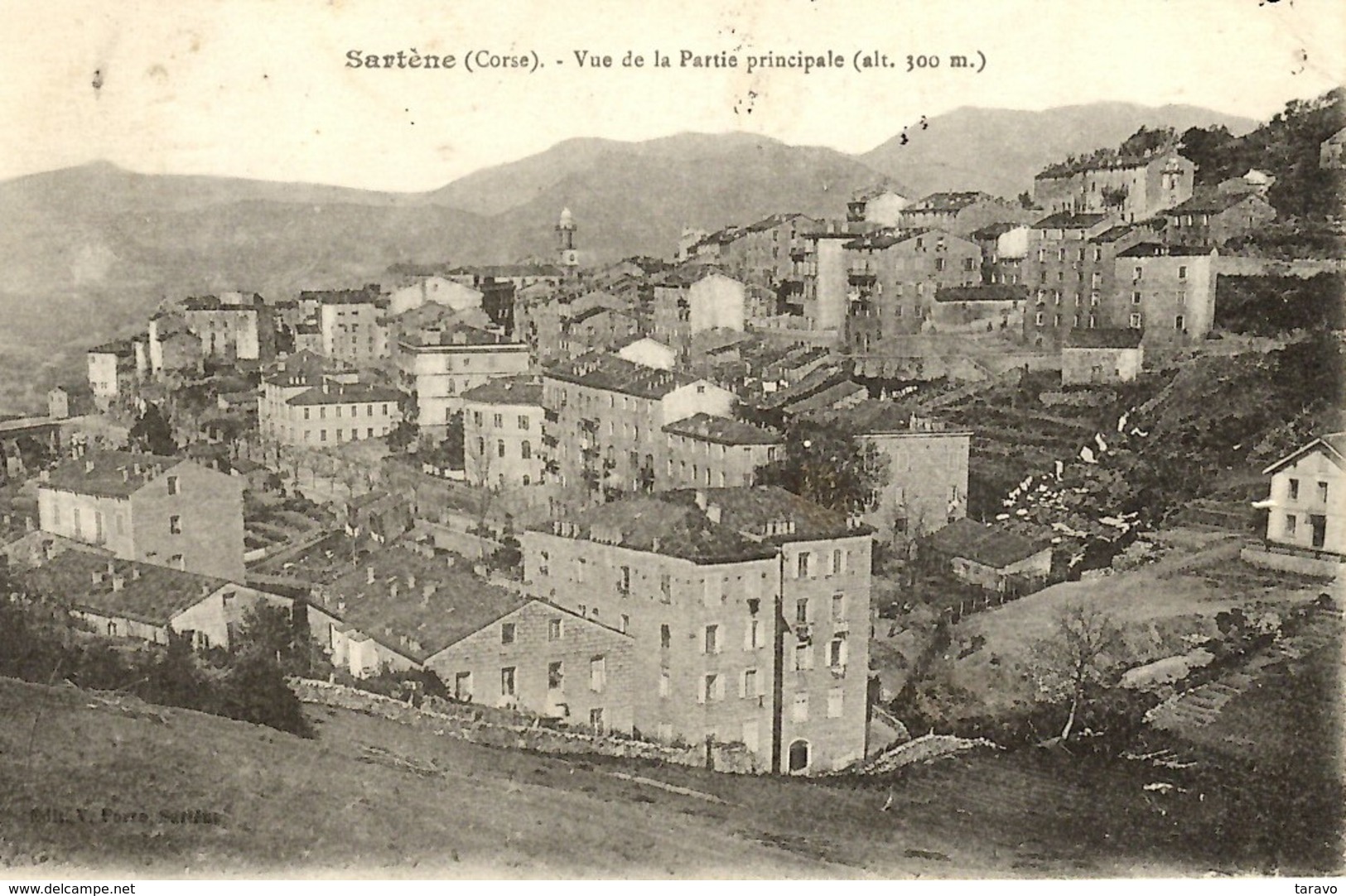 CORSE -- SARTENE - Vue Inhabituelle De La Partie Principale - 1919 - Ed. V.Porro - Sartene