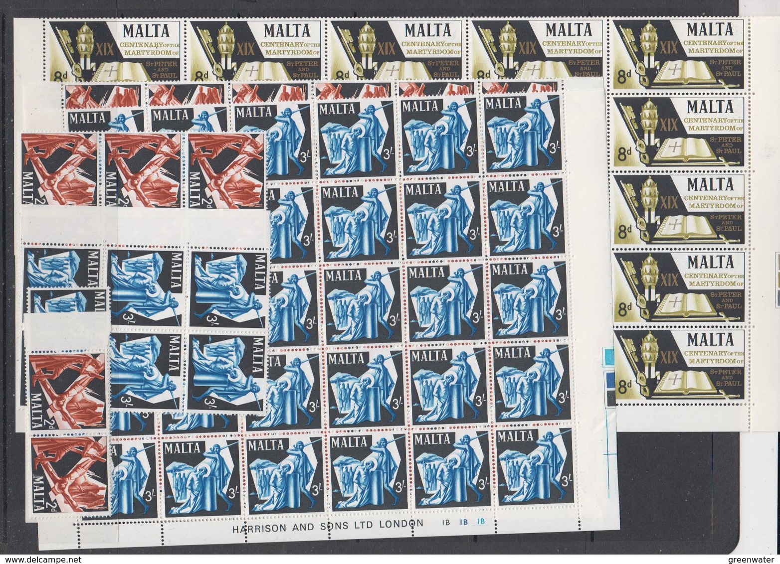 Malta 1967 St. Peter & Paul 3v (38x) ** Mnh (F7962) - Malta